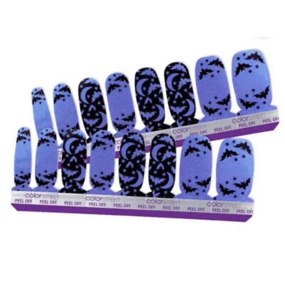 *Retired* Color Street: Bat’s Amore | Halloween Blue Purple Black Stars Fall - Picture 13 of 13